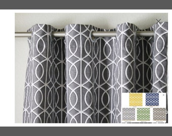 Graystone Window Curtain Panels,Gray Curtain Panels,Modern Curtains,Robert Allen Curtain Panels,25 Wide Drapery Panels