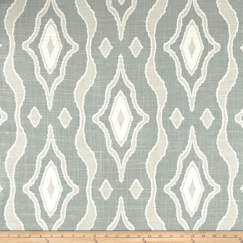 panels Pair of 50 wide trelis rod curtains drapes in Magnolia Max grey brown yellow white sand blue tan 50x63 50x84 50x96 50x108