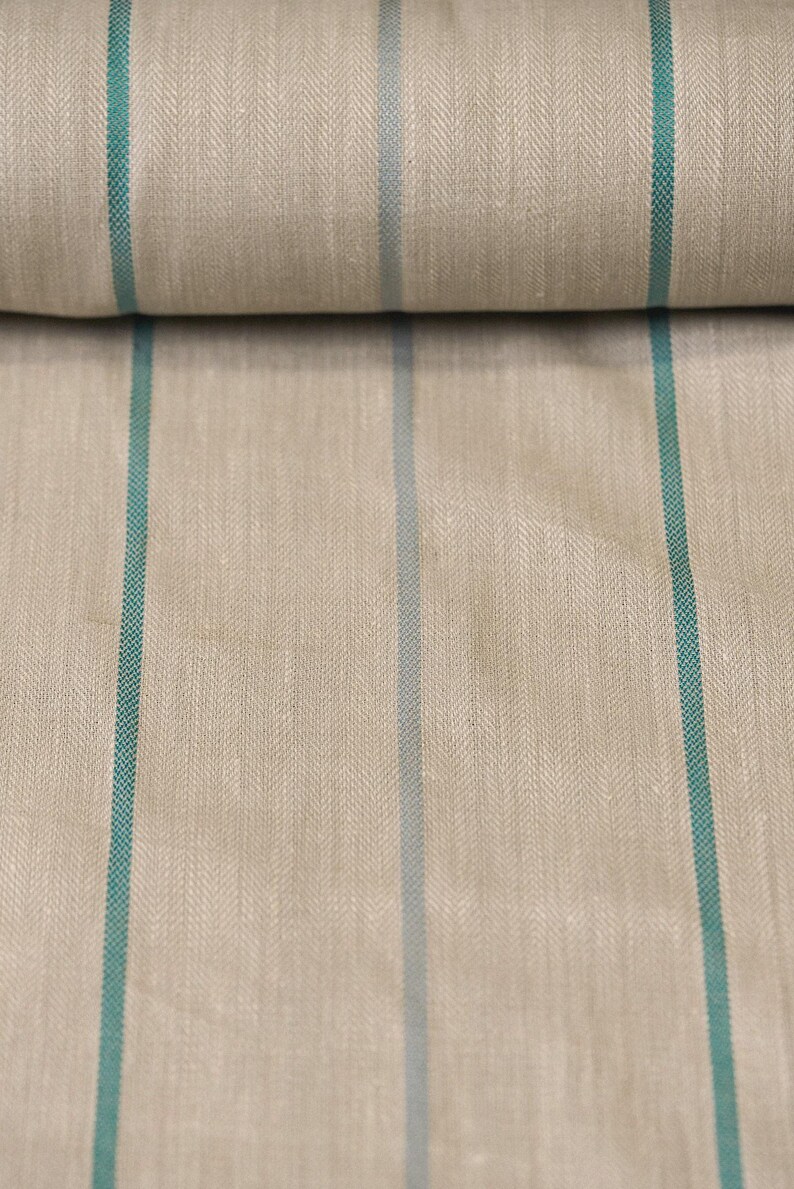 Pair of 25" and 50" wide 100% Herringbone Yarn Dyed Linen curtains panels drapes OR 1 valance (USA made) image 8