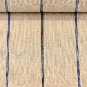 Pair of 25" and 50" wide 100% Herringbone Yarn Dyed Linen curtains panels drapes OR 1 valance (USA made) image 1
