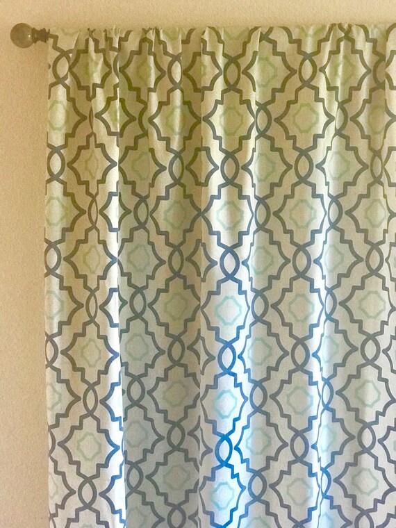 Pair Of 50 Wide Magnolia Talbot Rod Panels Curtains Etsy