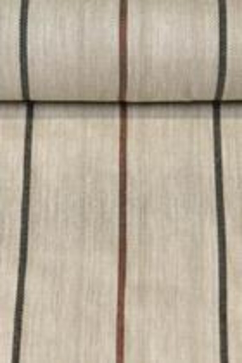 Pair of 25" and 50" wide 100% Herringbone Yarn Dyed Linen curtains panels drapes OR 1 valance (USA made) image 5