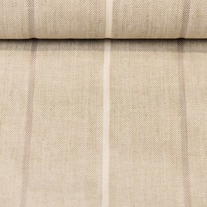 Pair of 25" and 50" wide 100% Herringbone Yarn Dyed Linen curtains panels drapes OR 1 valance (USA made) image 3