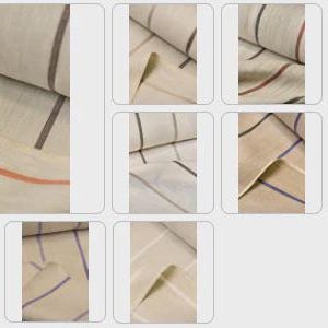 Pair of 25" and 50" wide 100% Herringbone Yarn Dyed Linen curtains panels drapes OR 1 valance (USA made) image 2