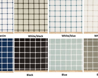 Cortina de ducha de tela Premier Print Farmhouse de 183 cm de ancho, 183 x 183 cm, 183 x 213 cm, 183 x 243 cm, 183 x 243 cm, gris, azul, negro, blanco y crudo.