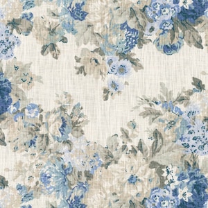 Pair 25 OR 50&quot; wide Waverly Juliet rod panels drapes custom cafe curtains 24 36 48 63 72 84 96 108 120 132&quot; long blue beide or 1 valance