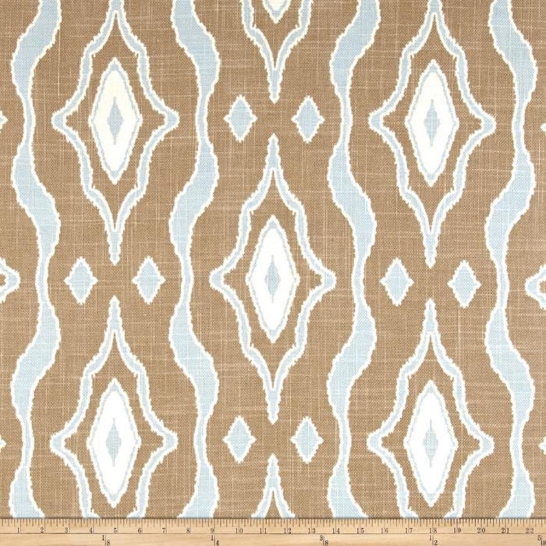 panels Pair of 50 wide trelis rod curtains drapes in Magnolia Max grey brown yellow white sand blue tan 50x63 50x84 50x96 50x108