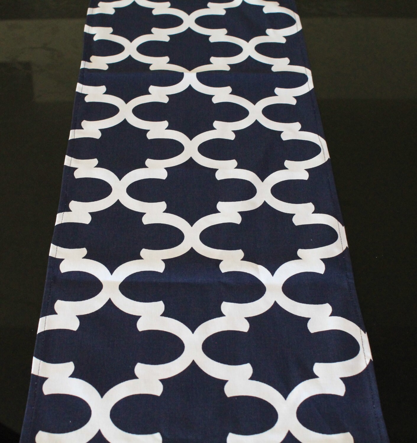Table runner 12 wide Premier Print Fynn navy choose Etsy