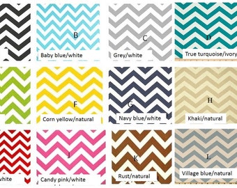 Pair 25 OR 50&quot; wide chevron zig zag panels drapes cafe curtains length 24 48 63 72 84 96 108 120&quot; 1 valance black blue grey taupe yellow