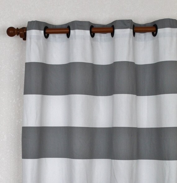 Pair Of 50 Wide Premier Print Horizontal Stripe Cabana Etsy