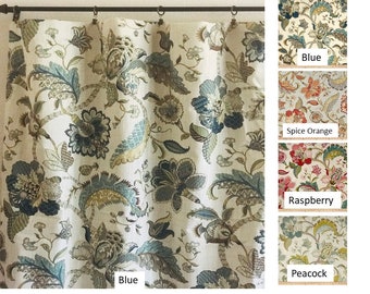 Par 25 O 50" de ancho P Kaufman Finder Keepers café cortinas paneles cortinas 24 63 72 84 96 108 120" gris amarillo rojo naranja azulado O una valance