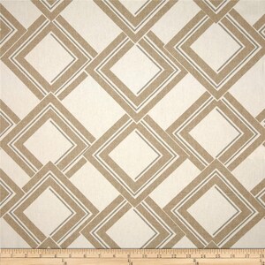 Pair of 50&quot; wide Duralee Diamond Dune trellis rod curtains panels drapes 50x63&quot; 50x84&quot; 50x96&quot; 50x108&quot; cafe curtains geometric curtains