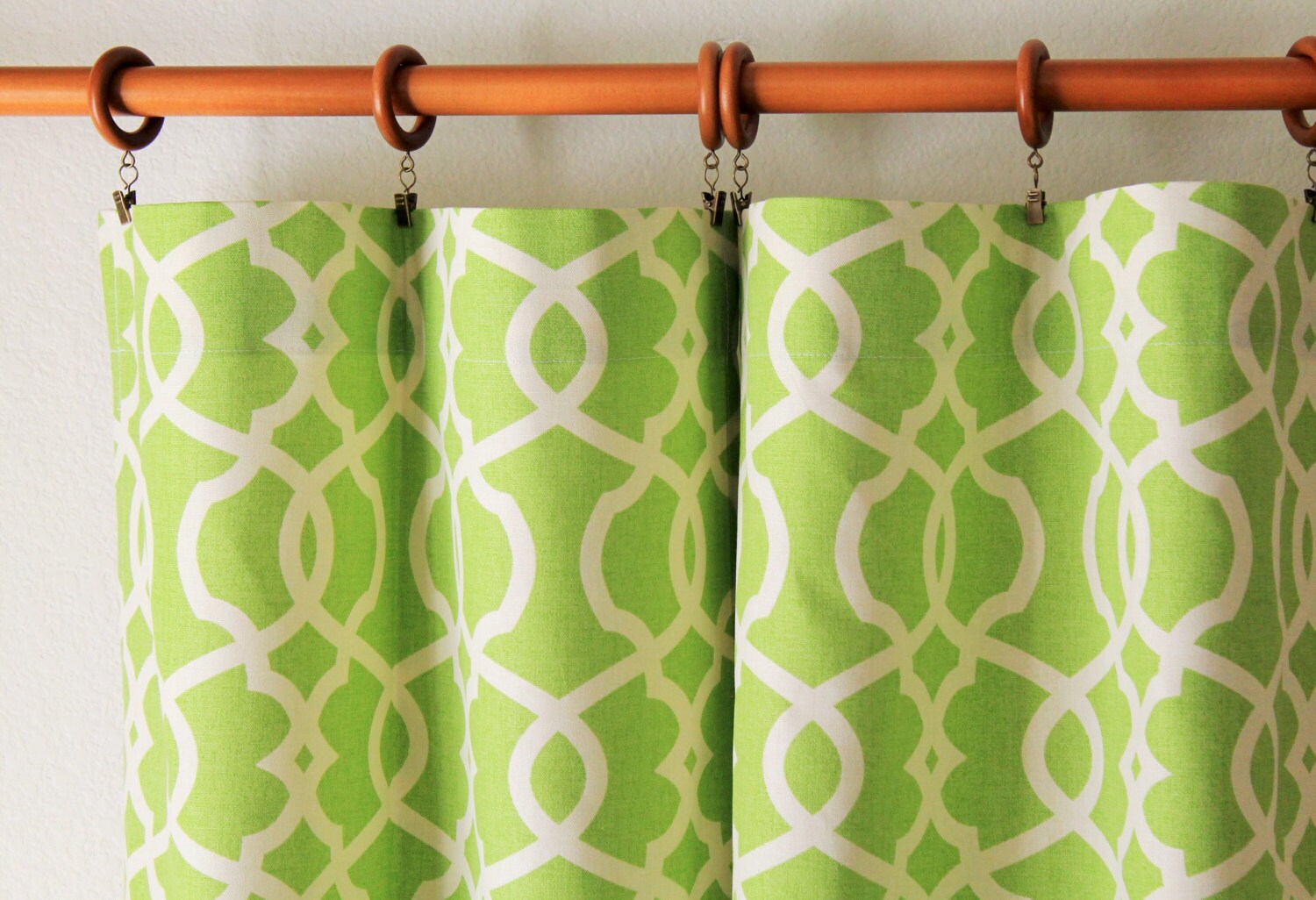 Curtains Pair Of 50 Wide Trelis Rod Panels Drapes In Etsy