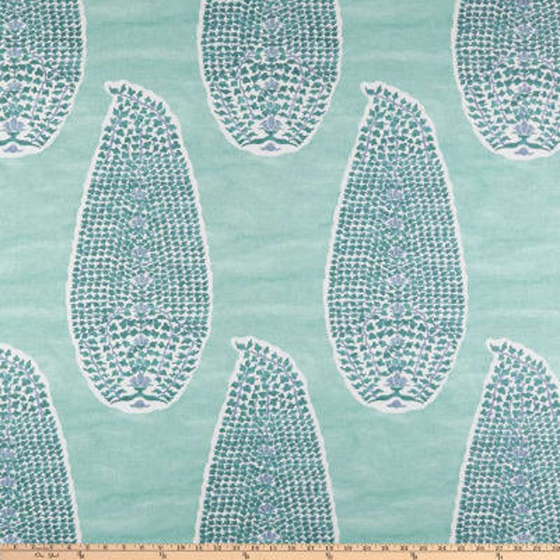 Curtain valance 50x16 Robert Allen Paisley Stamps window Etsy