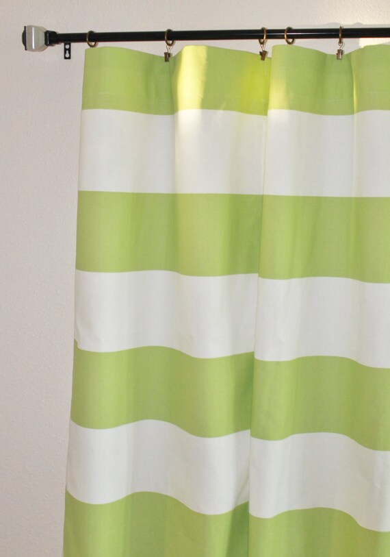 Pair 50 Wide Premier Print Horizontal Stripe Cabana Grey Etsy
