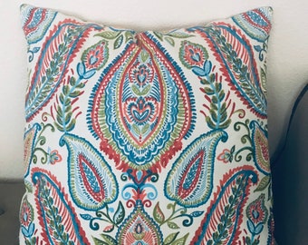 Robert Allen Ombre tiro decorativo almohada cubierta caliente rosa y blanco toss almohada cojín 14x14 16X16" 18x18" 20x20" 22x22" cremallera invisible