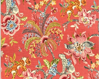 Pair 25 OR 50&quot; wide Williamsburg Braganza linen rod panels drapes cafe curtains 24 48 63 72 84 96 108 120&quot; long or 1 valance orange endive