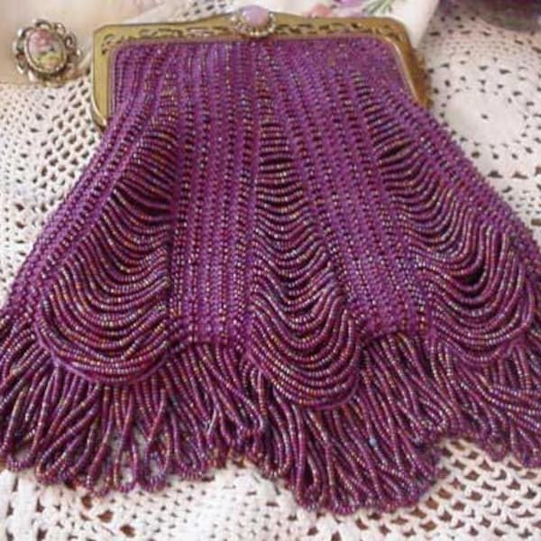 Purple Glamour Beaded Bag Purse Pattern