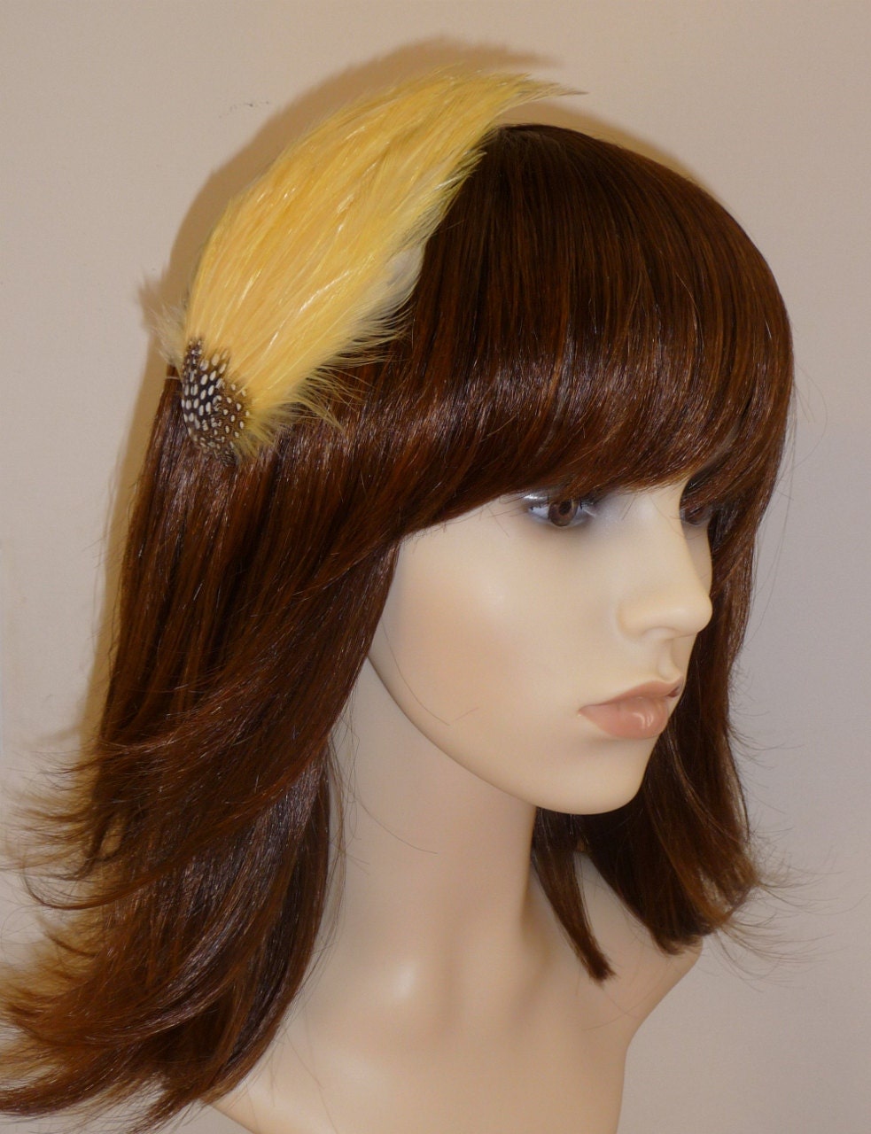 Primrose Pale Pastel Yellow Feather Fascinator HAIR CLIP Etsy