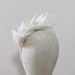 Ivory Pale Light Cream Feather Headband Fascinator Feathers Wedding Bridal Bridesmaids Hair Accessory Brunette Blonde Gold Silver 'Luna'