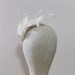 White Feather Headband Fascinator Feathers Wedding Bridal Bridesmaids Hair Accessory Ivory Cream Black Brunette Blonde Gold Silver 'Luna'