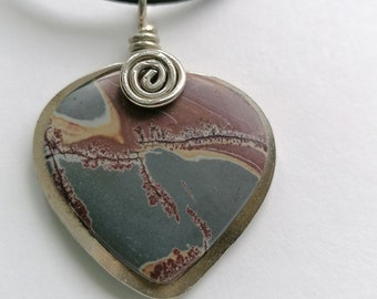 Heart Pendant Dendrite Agate