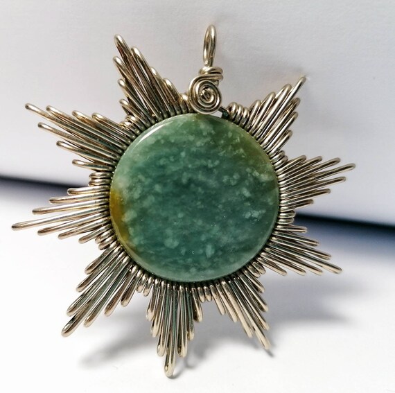 Jade Sun Large Pendant - Etsy