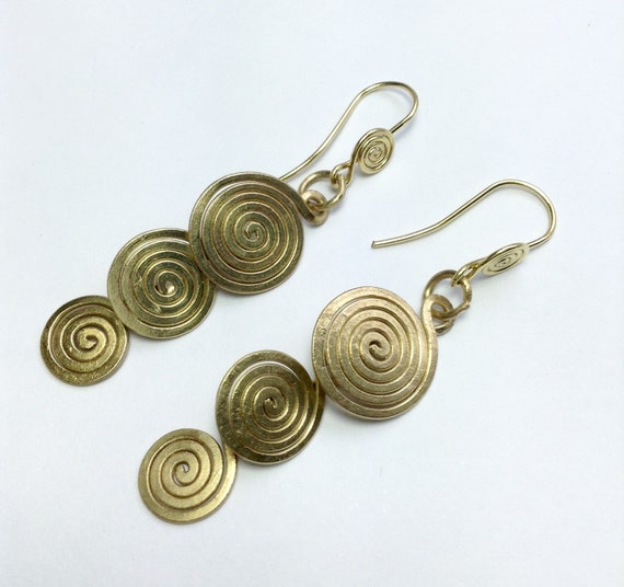 Etsy spiral earrings deals