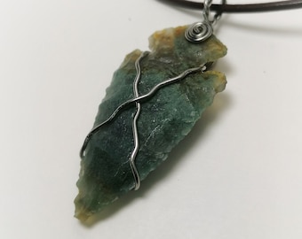 Pfeilspitze Anhänger Jade