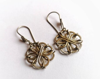 Earrings mandala nickel silver