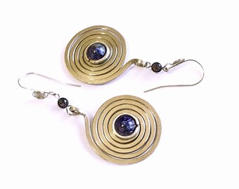 Spiral Earrings "Espiral de la vida" LapizLazuli