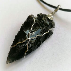 Arrowhead Pendant Obsidian Arrowhead