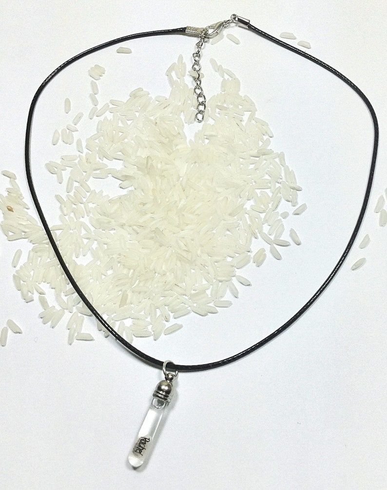 Rice grain necklace name necklace image 4