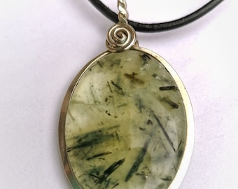Green Prehnith pendant