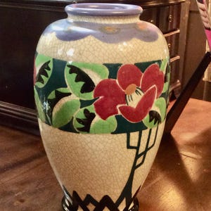 Art Deco Glass Vase - Etsy