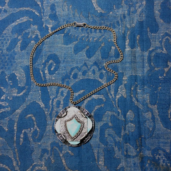 Choker Necklace Gothic 1940s Renaissance Faux Sil… - image 6