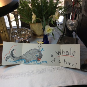 Children&#39;s Greeting Card Set WHALE OF a TIME, Fold-Up Card Envelope All in One Card, Cards for Kids, Set of 12
