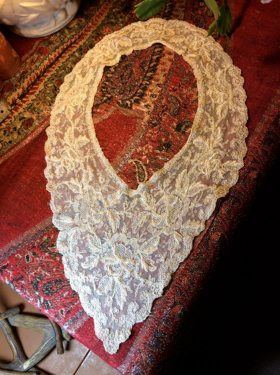 Victorian Edwardian Lace Collar, Hand Made Lace Co