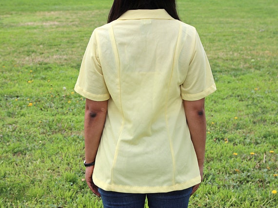 Vintage Cute Yellow Zipper Mini Dress or Tunic - image 3