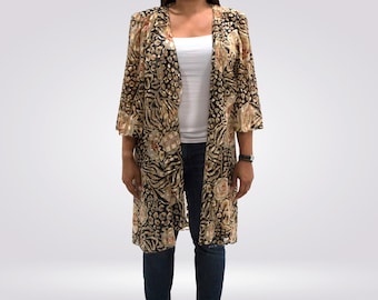 Vintage Animal Print Rose Jacket or Robe