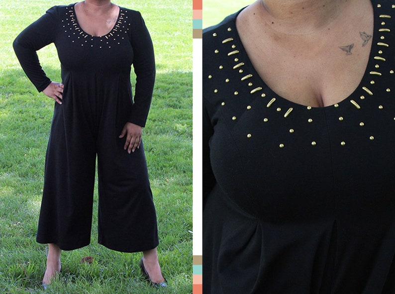 gold flared jumpsuit