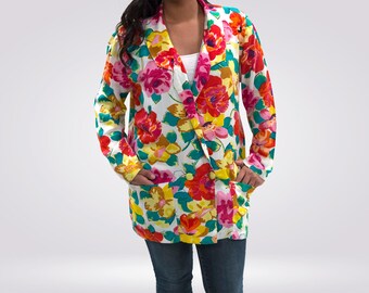 Vintage Bright Floral Jacket