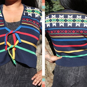 Unique Vintage Multi Color Tie Vest 画像 1