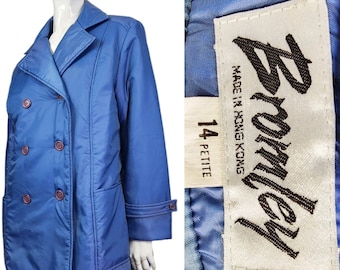 80s MULBERRY STREET ミドル丈コート VTG 80s Mulberry Street Nylon Printed Trench - Etsy