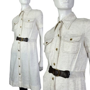 Vintage 70sButte Knit Belted Dress Small