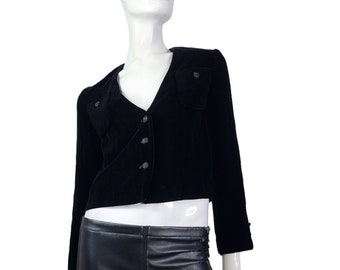 Vintage Bagatelle Velvet Cropped Blazer S