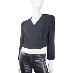 Vintage Black Cropped Blazer