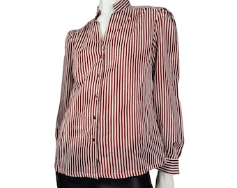 Vintage PANTHER Red and White Striped Blouse