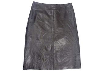 Vintage BCBG Soft Brown Leather skirt 4/S