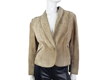Vintage Avanti Tan Wildleder Jacke S / M